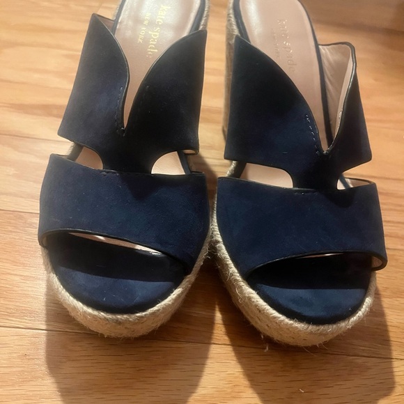 Kate Spade Tropez Wedge 7M Navy Blue - Picture 6 of 6